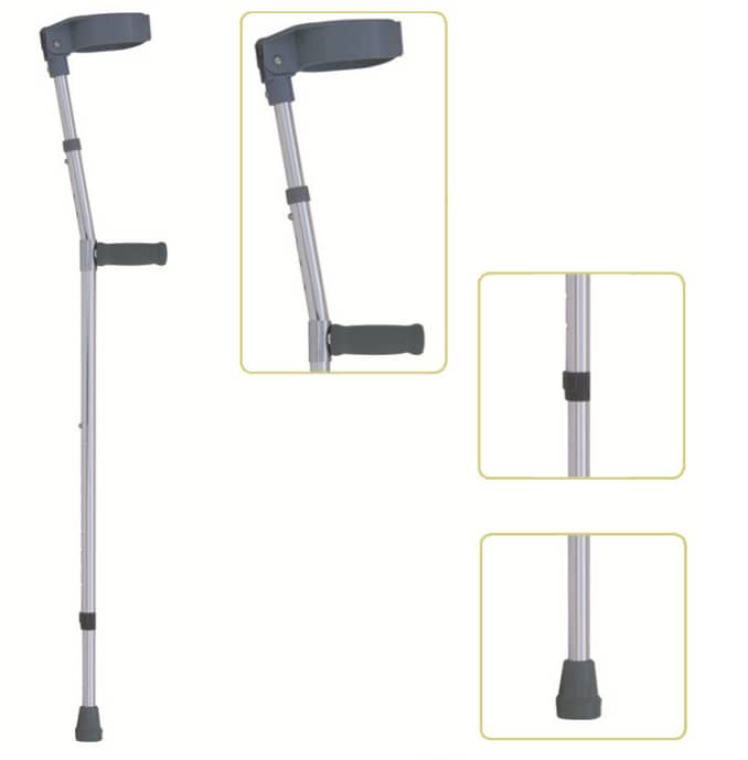 Elbow crutch closed forearm steel