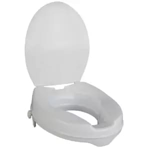 Toilet seat raiser with lid