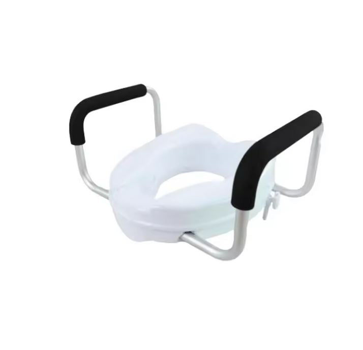 Toilet seat raiser with handles